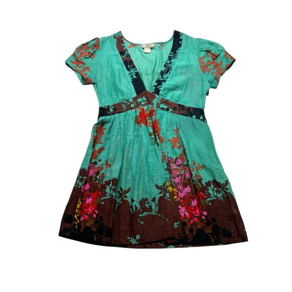 Hype women multi color floral V neck dress size small Y2K casual / boho / summer - Picture 1 of 15